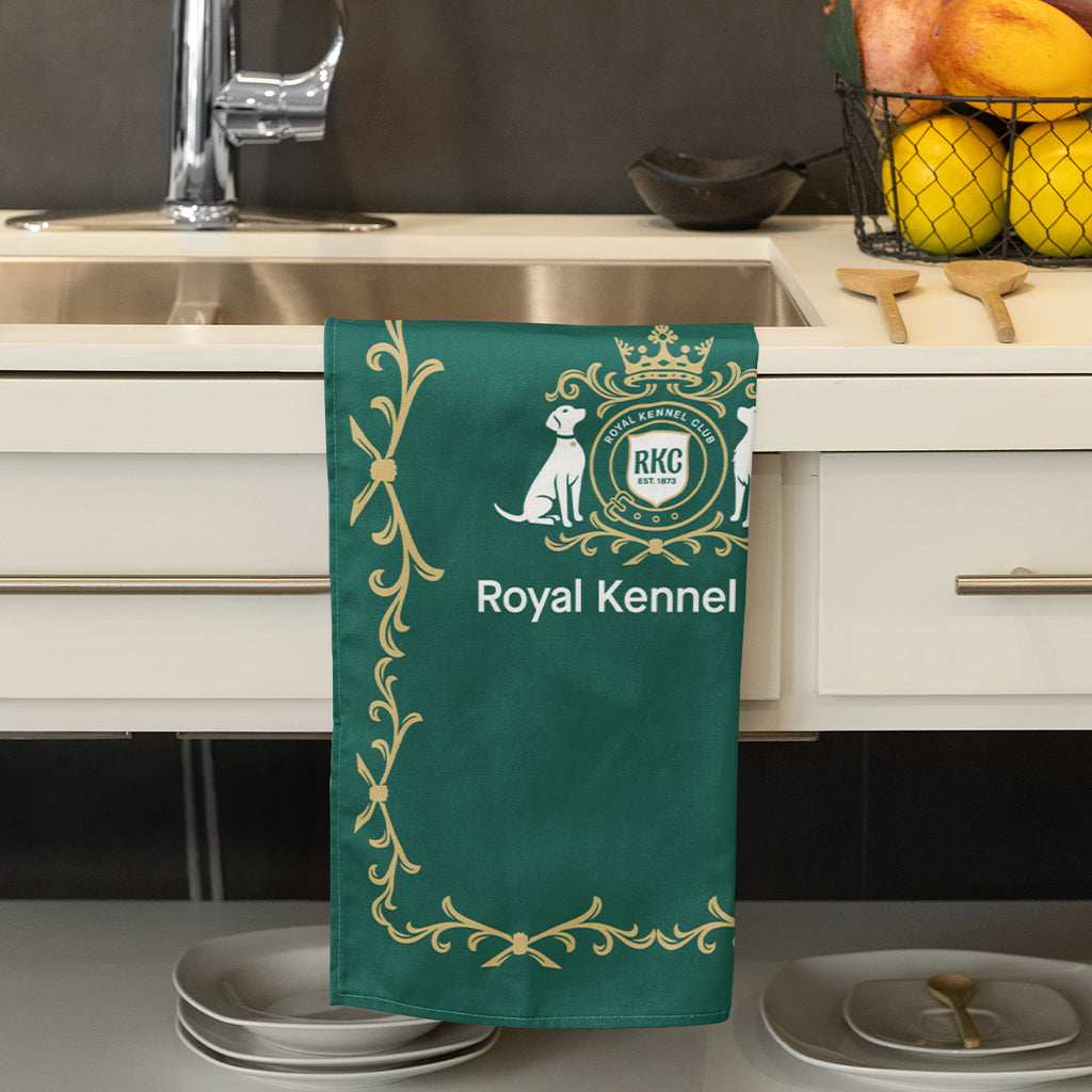 Royal Kennel Club with Gold Border Tea Towel