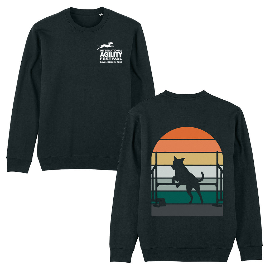 Official Royal Kennel Club Vintage Agility Sweatshirt | Dog Leaping Hurdle