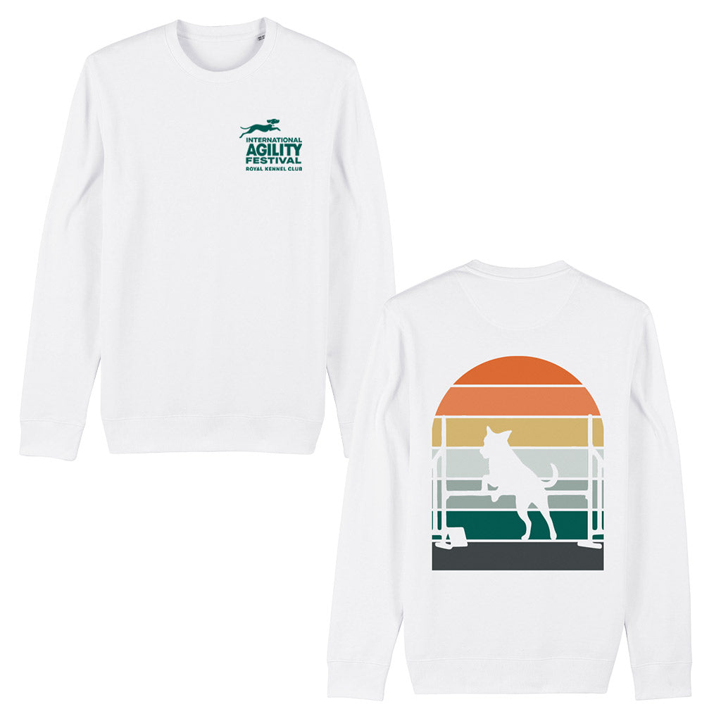 Official Royal Kennel Club Vintage Agility Sweatshirt | Dog Leaping Hurdle