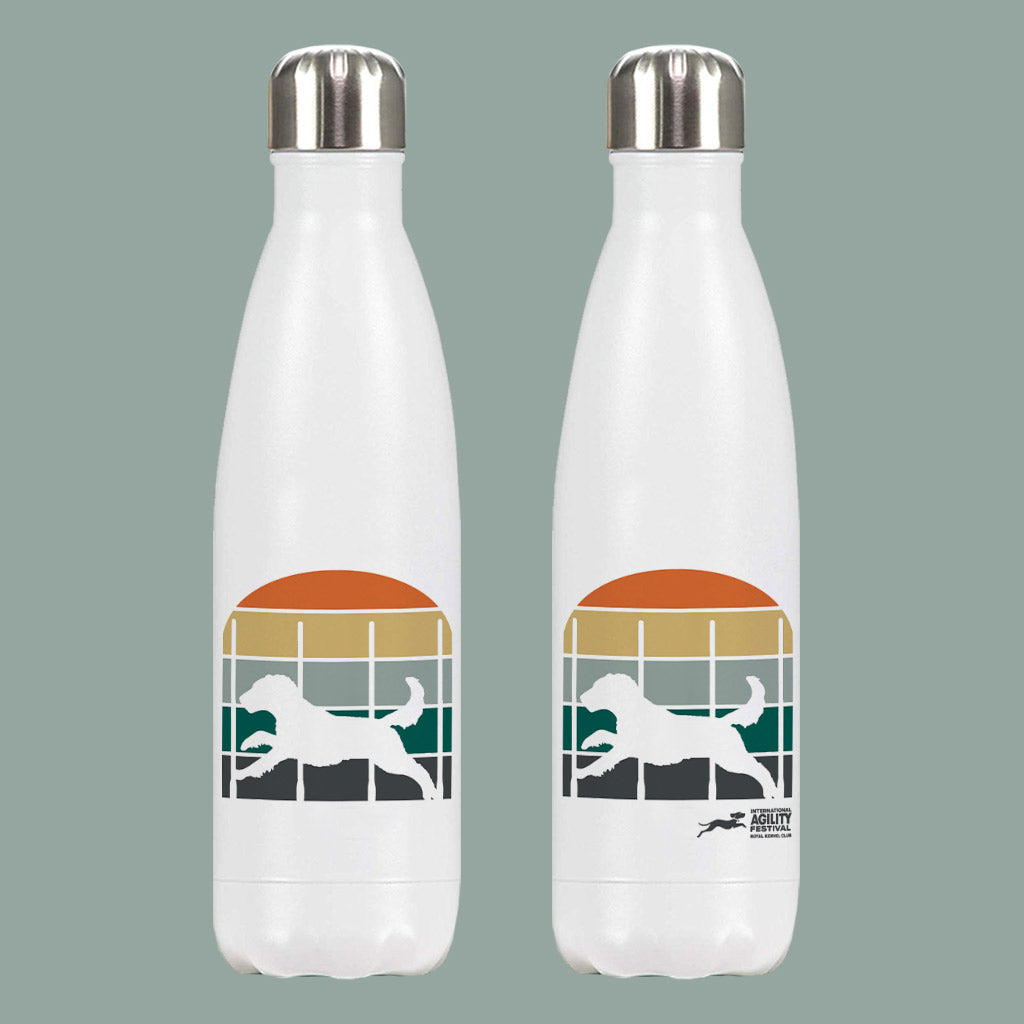Official Royal Kennel Club Vintage Slalom Dog Water Bottle | 500ml Stainless Steel
