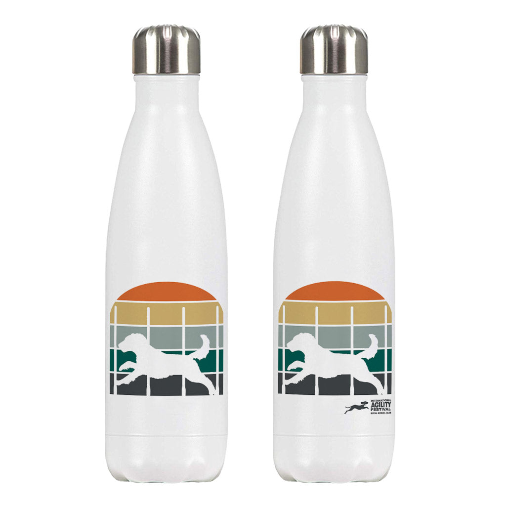 Official Royal Kennel Club Vintage Slalom Dog Water Bottle | 500ml Stainless Steel