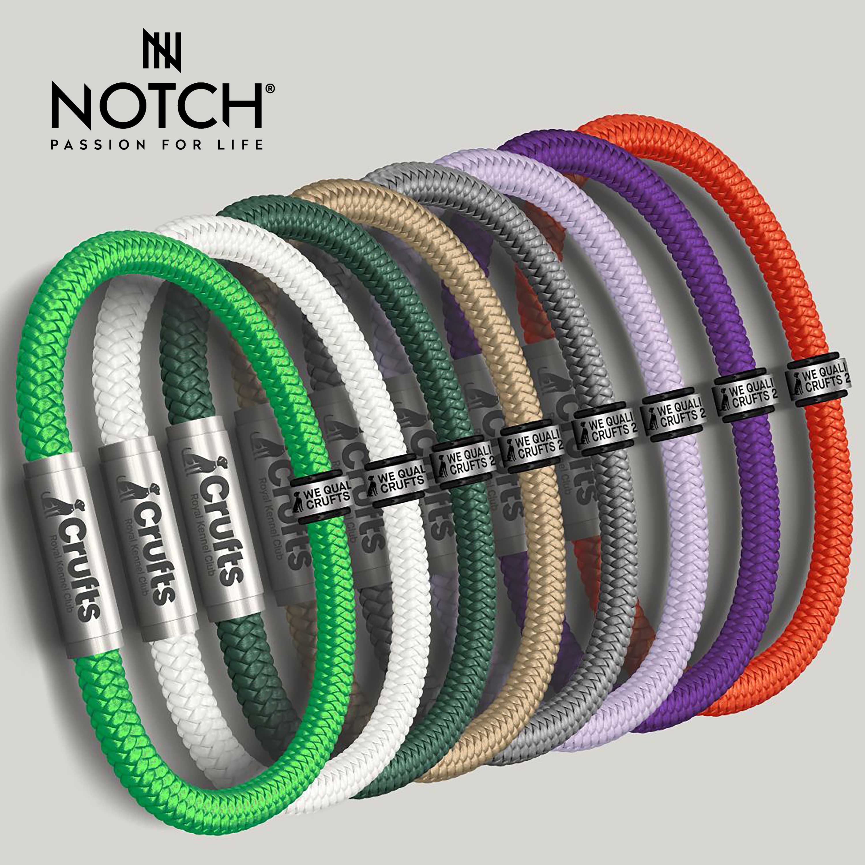 We Qualified Crufts 2026 Cord Bracelet and Notch Charm