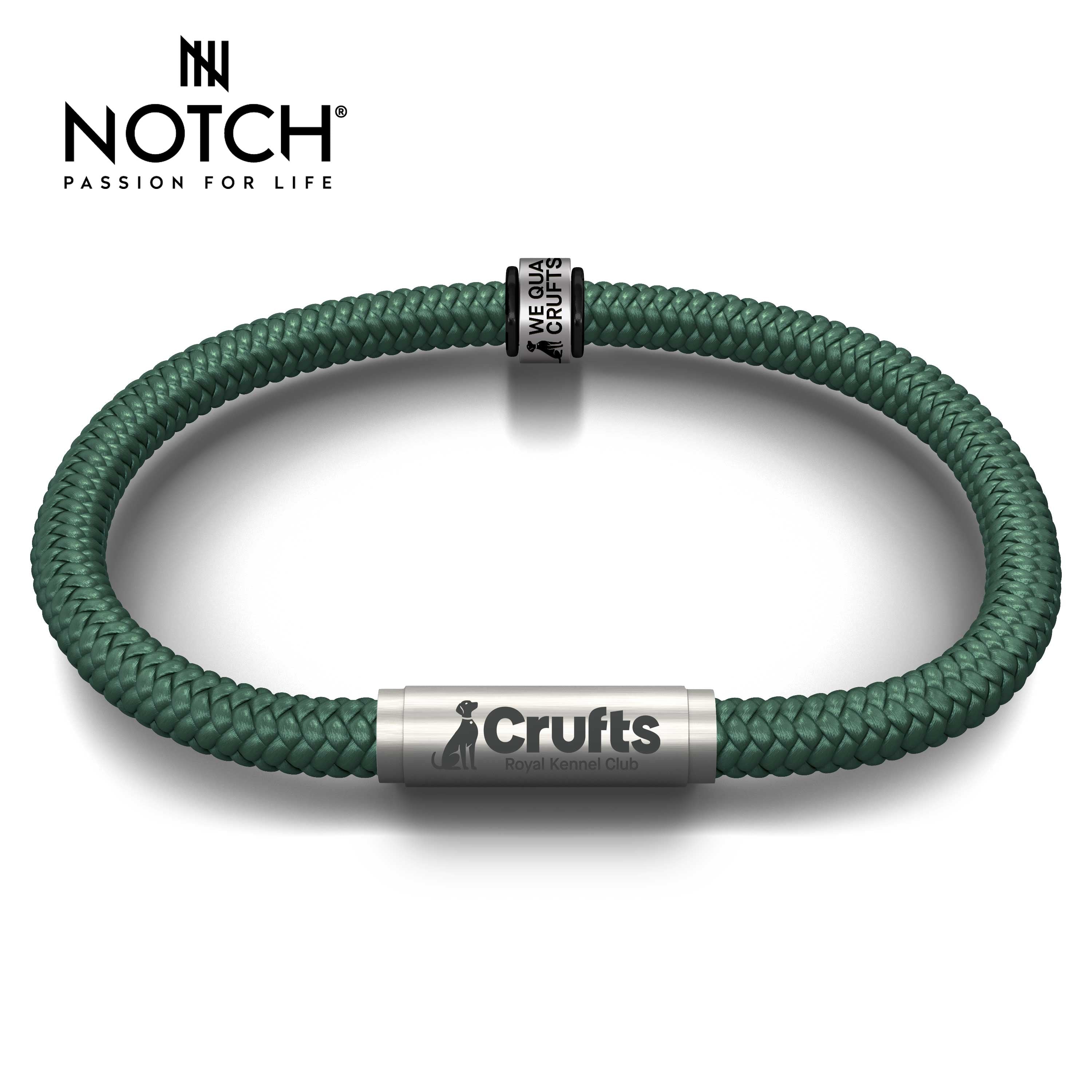 We Qualified Crufts 2026 Cord Bracelet and Notch Charm