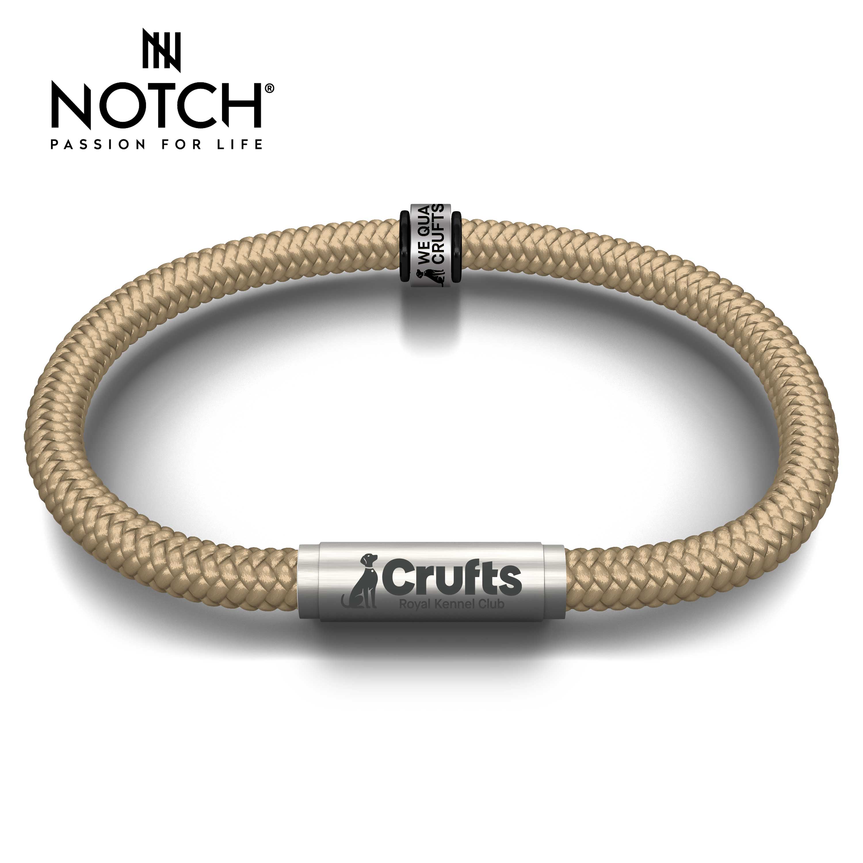 We Qualified Crufts 2026 Cord Bracelet and Notch Charm